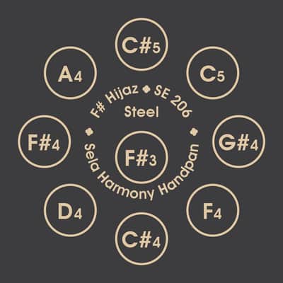 SELA SE 206 Harmony Handpan F# Hijaz image 15