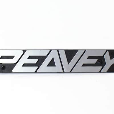 Peavey Speakers Plastic Logo New Style Badge with Screws - Silver image 1
