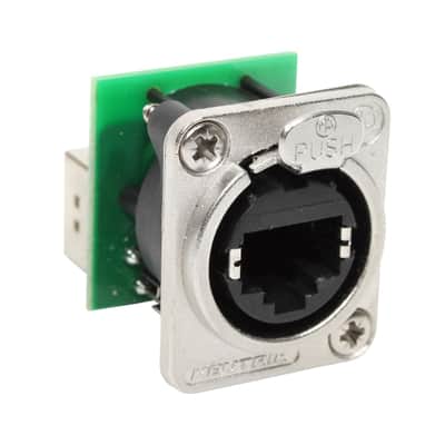 Neutrik NE8FDP Ethercon Ethernet RJ45 Pass-Through Panel Mount Connector Jack