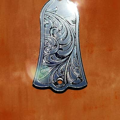 Truss Rod Cover for Gibson Les Paul in Silver Acrylic Mirror image 1