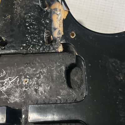 2010 Indonesian Ibanez RG350EX Black Strat Basswood Guitar Body Floyd Ready (Rough Shape) image 11