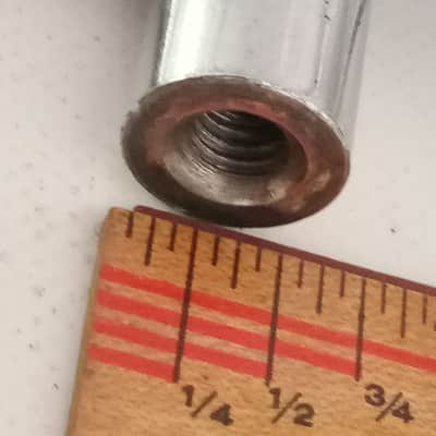 Slingerland "S"Stamped Wing-Nut 1/4"Screw-Receiver Vintage Chrome 80s Stand Part image 2