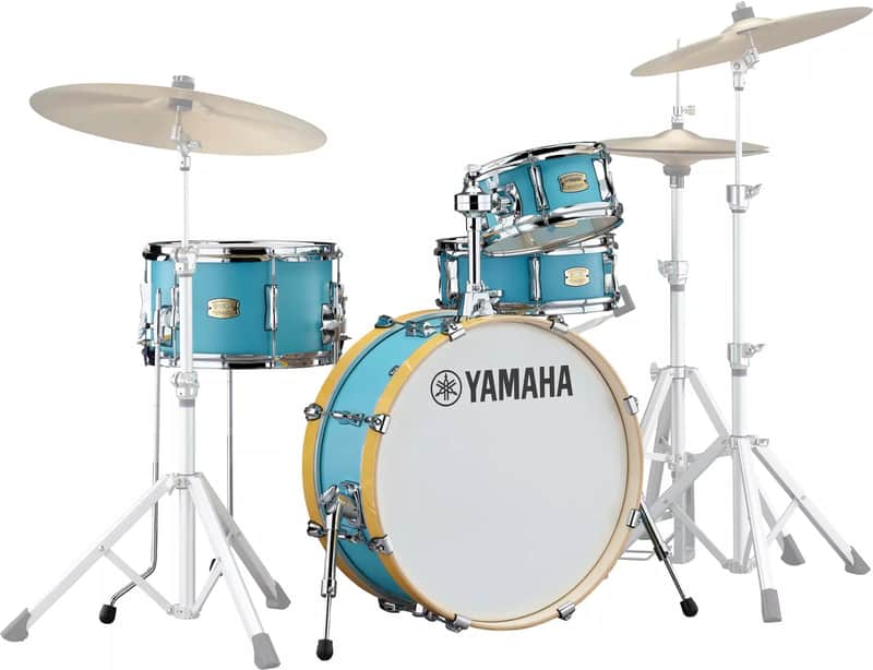 Yamaha - Stage Custom Hip 4-Piece Shell Pack (20,10,13,SD) - Matte Surf Green + HW3 hardware image 1