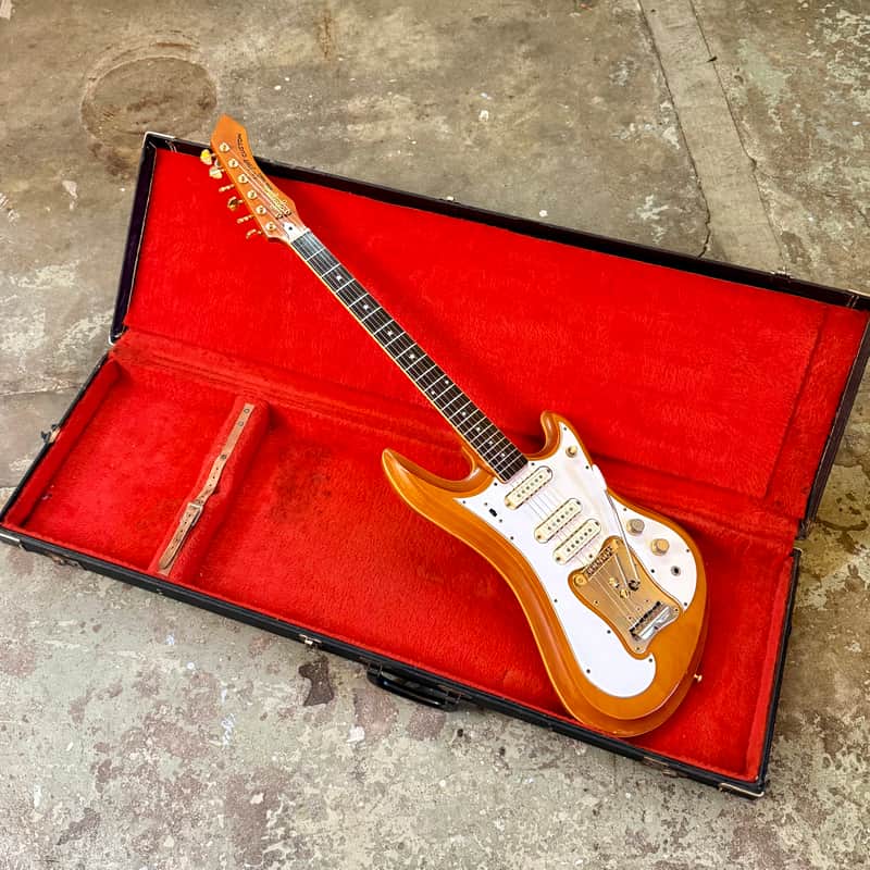 Guyatone LG-350t Sharp 5 custom c 2000 reissue - Amber original vintage MIJ Japan image 1