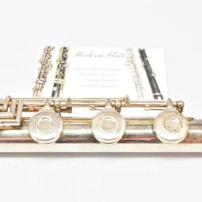 Vintage Gemeinhardt M3S (3OSB) Solid Silver Open Hole Flute Offset G w/ B Foot image 14