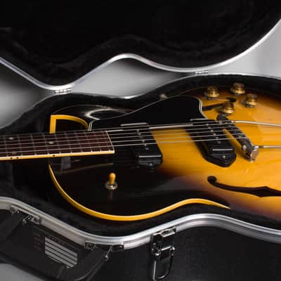 Gibson ES-225TD Thinline Hollow Body Electric Guitar (1956), ser. #V8739-7, black hard shell case. image 13