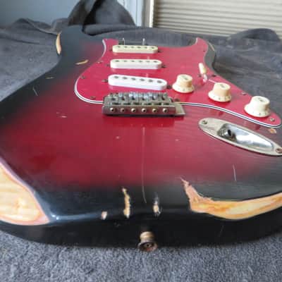 Reliced Fender style Strat sunburst loaded body Sunburst loaded body unknown  - Sunburst image 4