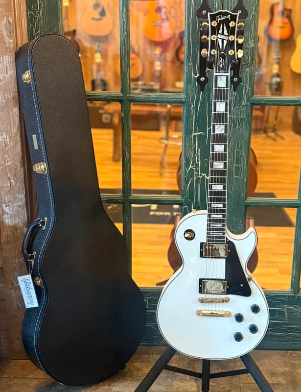 Gibson Les Paul Custom Shop Electric Guitar Alpine White W Case & COA image 1