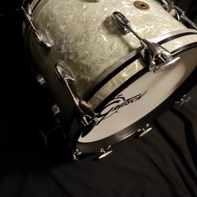 Gretsch Round Badge Jazz Kit Vintage 60s 16"x12" bass drum! image 6