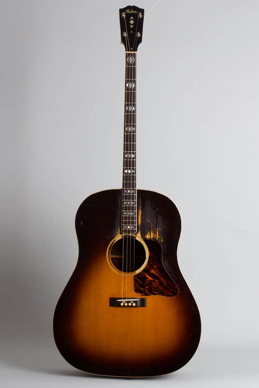 Gibson  Advanced Jumbo Flat Top Plectrum Guitar (1937), ser. #112C, black hard shell case. image 1