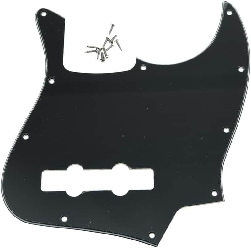 4 String J Bass Style Pickguard Bass Pick Guard Scratch Plate for USA/Mexico Jazz J Bass Black 3 Ply image 1