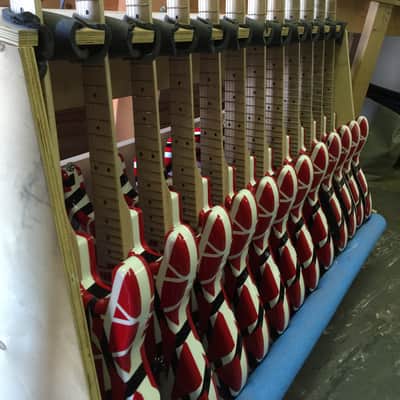 EVH Striped Series Guitar with the Frankenstrat mod Frankenstien like EVH 2018-2019 Black & Red, Whi image 25