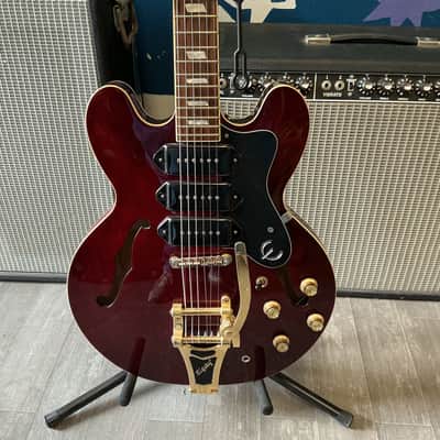 Epiphone Riviera Custom P93 2011 - 2019 - Wine Red used image 11
