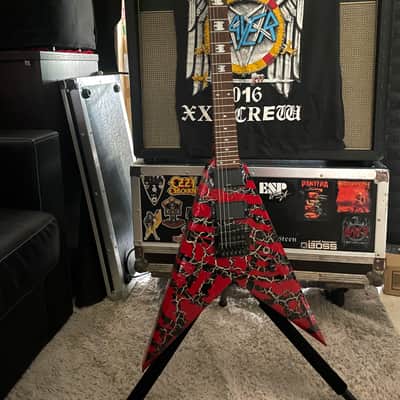 Edwards Kerry King KKV crackle Slayer Japan 90s by ESP with semi hardcase image 1