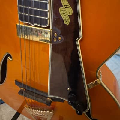 D'Angelico Excel Series Style B Throwback Hollowbody Electric Guitar with USA Seymour Duncan Floating Mini Humbucker Vintage Natural - Vintage Natural image 9