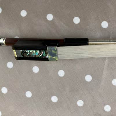 Double Bass French Bow - G.B.Bows - Snakewood Model - Silver Mounted image 21