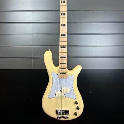 Warwick RB Adam Clayton Signature with EMG Upgrade, in Solid Creme White with Pearloid Pickguard image 2