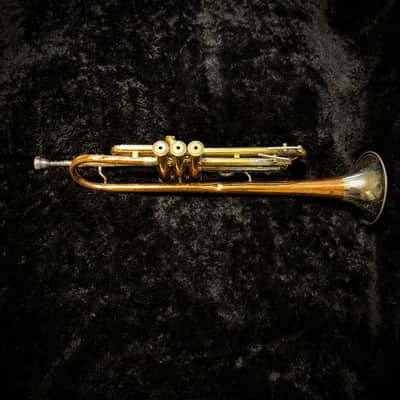 Holton 608 Super Collegiate 1958 - (Courtois-style external top-sprung pistons) Bi-metal bell with red brass stem and nickel flare and yellow brass body with nickel accents image 16