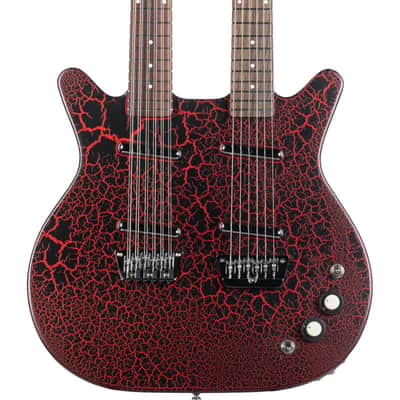 Danelectro DBN612 RDC Spruce Hardboard Body Maple Doubleneck 6/12-String Electric Guitar image 3