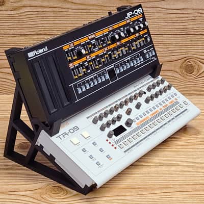 The Analog Source 2 Tier 3D Printed Desktop Mounting Stand For Roland Boutique Series TR-06 TR-08 TR-09 Drum Machine VP-03 Vocoder Synthesizer - USA Made image 2