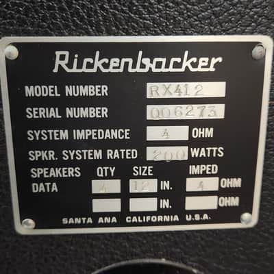 Vintage 1980s Rickenbacker RX412 200W Guitar Speaker Cabinet image 10
