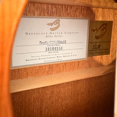 Breedlove Atlas Studio C250/SMe-12 - Natural - OHSC - 12-String Acoustic/Electric image 2
