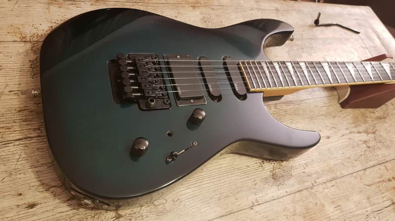 1990 Jackson Professional Fusion Pro Trans Green Made In Japan EMG Schaller Floyd Rose image 1