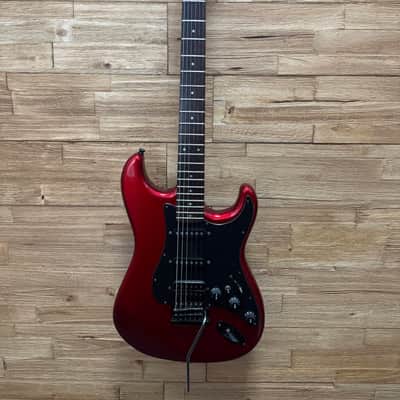 Series 10 by Bently  HSS Super Strat Guitar- 1980's -Candy Apple Red - 7lbs 8oz w/gig bag image 2