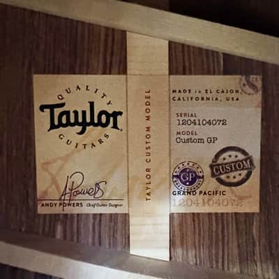 Taylor Guitars Custom Shop Sinker Redwood Top Grand Pacific Acoustic-Electric Guitar, One of a Kind image 13