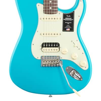 Fender American Pro II Stratocaster HSS Rosewood Neck Miami Blue W/C image 3