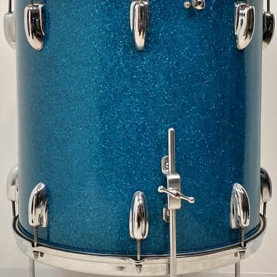 Slingerland 22/13/16/5.5x14" Radio King Drum Set - 1950's Blue Sparkle image 12