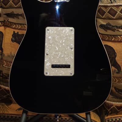 Fretless Stratocaster Style Guitar Black Motto Top End Solderless Electronics image 13