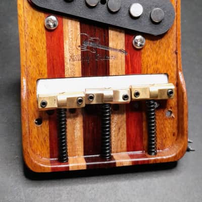 Hillbilly Guitars Custom Exotic Wood American Deluxe Telecaster Bridge w Brass Comp Saddles image 4