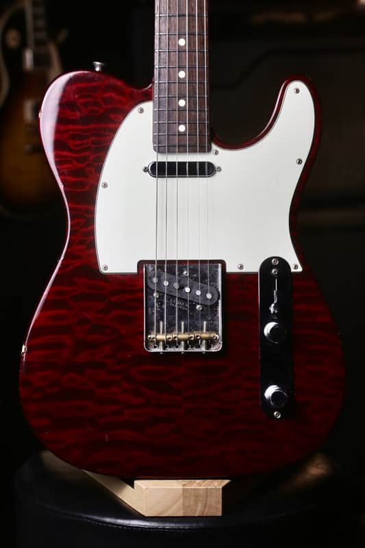 2018 Fender FSR Made in Japan Hybrid '60s Telecaster Quilt Top – Transparent Red / Pro Set Up image 1