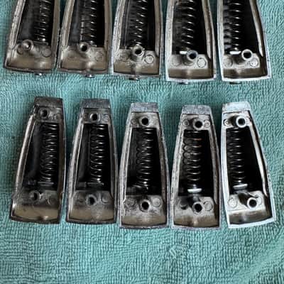 Ludwig Lot of 10 Vintage WFL Large Classic Bass Drum or Tom Lugs #002 50s 60s - Chrome image 7