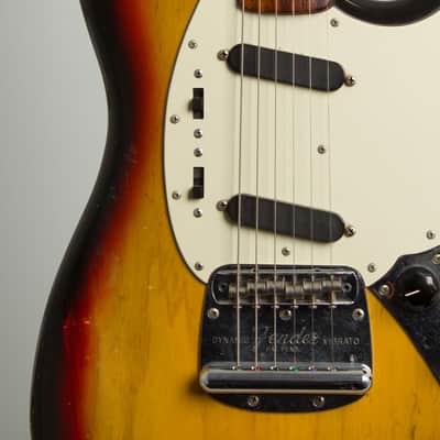 Fender Mustang Solid Body Electric Guitar (1977), ser. #S718693, black tolex hard shell case. image 13