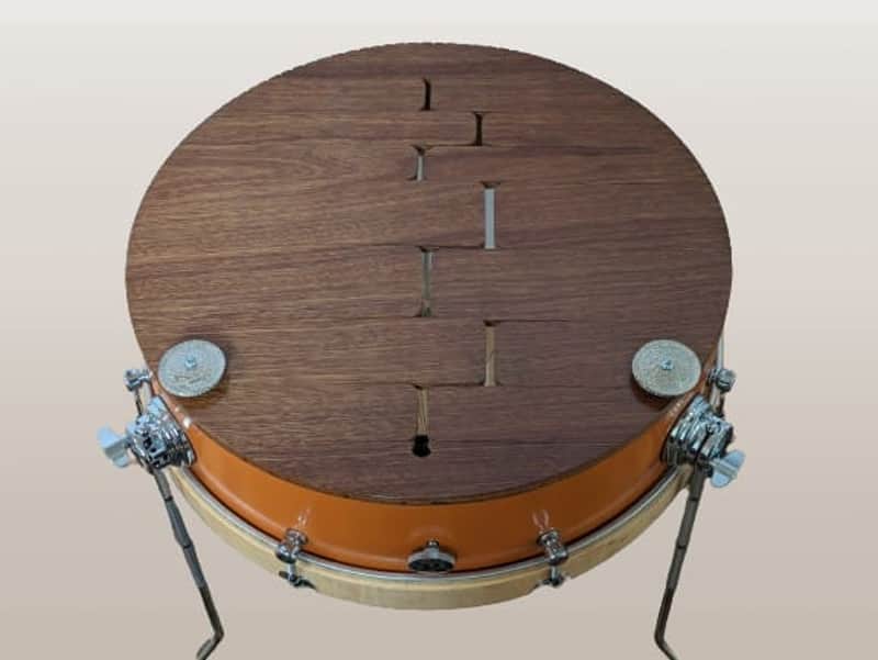 American Percussion's 20"  slit marimba snare drum 2026 - orange - will ship image 1