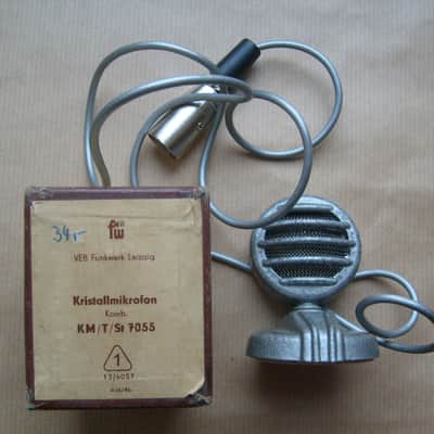 Kristallmikrofon  KM/T/St 7055  VEB Microphone  Vintage image 1