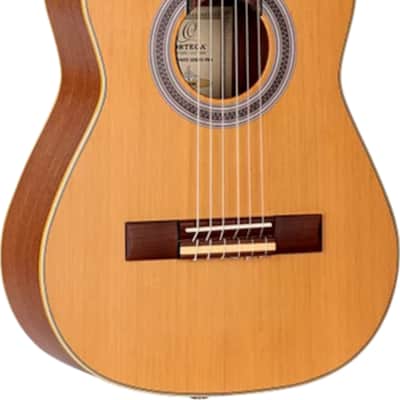Ortega RQ39E Requinto Series Pro 1/2 Size Acoustic-Electric Classical Guitar, Solid Cedar Top image 1