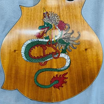 Blueberry Handmade Mandolin Dragon Motif image 10