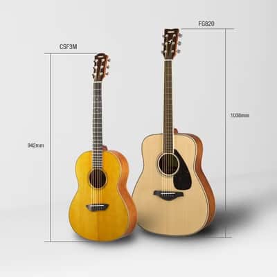 Yamaha CSF3M-VN - Parlor Size Acoustic Electric Guitar - All Solid Wood - Vintage Natural image 4