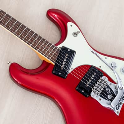 2008 Mosrite Ventures Model Mark I VM-1965 Candy Apple Red w/ Vibramute, Case & Tags, Japan Fillmore image 7