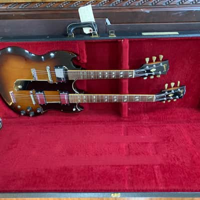 Gibson EMS 1235 mandolin/6string doubleneck  1966 Tobacco sunburst image 3