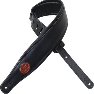 Levy's Leathers MSS2-BLK Garment Leather Guitar Strap,Black image 3