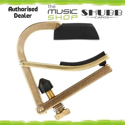 Shubb C7B Partial Capo, Holds 3 Middle Strings, DADGAD Tuning, Plain Brass image 1