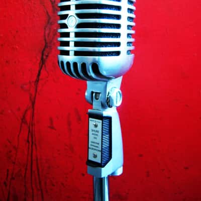 Vintage 1960's Shure 55S Unidyne dynamic cardioid microphone Multi Z w cable Elvis 55 55SW 556S image 8