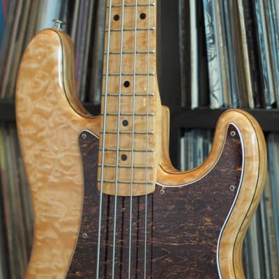 Michael Dolan Custom Precision Bass Natural Quilted Maple Top 34" Scale Beautiful! Video image 5