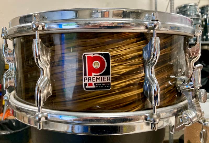 PREMIER 'ROYAL ACE' SNARE, 14" X 5.5", LATE ‘60S – EARLY ‘70S, MAHOGANY DUROPLAST image 1