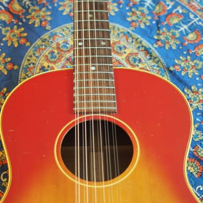 1967 Gibson B-25-12 String Acoustic-Sunburst. - Video image 5