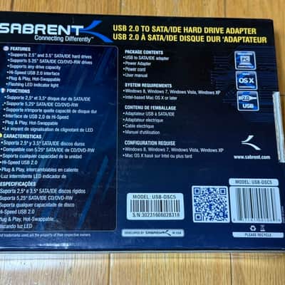 Sabrent USB 2.0 TO SATA/IDE 2.5/3.5/ Converter With Power Supply image 4